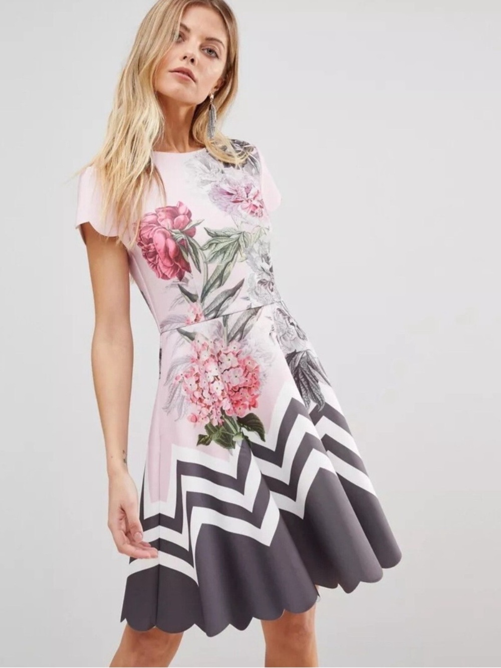 Ted Baker London Haiilie Palace Gardens Ruffled Skater Dress